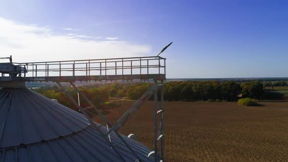 Grain elevator. Agriculture business. Harvest storage