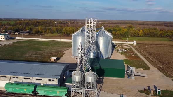 Grain Storage Aerial View