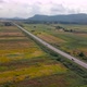Flight Over Country Road And Agricultural Fields After Harvest At Autumn Time - VideoHive Item for Sale