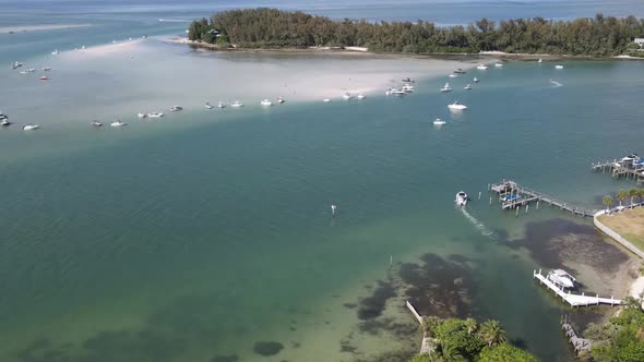 Timelapse of boaters enjoying the weekend in Sarasota, Florida and Jewfish Key.  A popular weekend s
