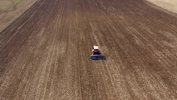 Flying Above a Tractor 