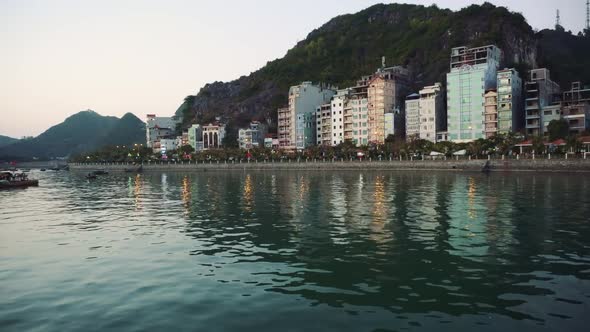 View of the Cat Ba. Evening. Cat Ba Island, Vietnam