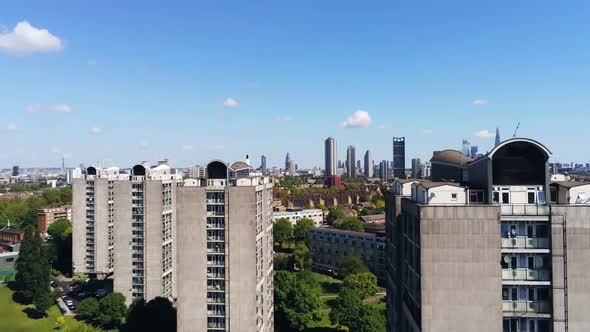 Aerial shot of the Buildings