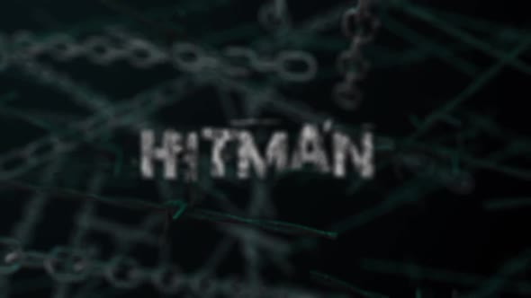 3D Dark Crime Background Word Hitman