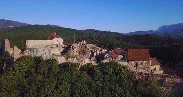 Romanian Ancient Citadel In Rasnov, Romania