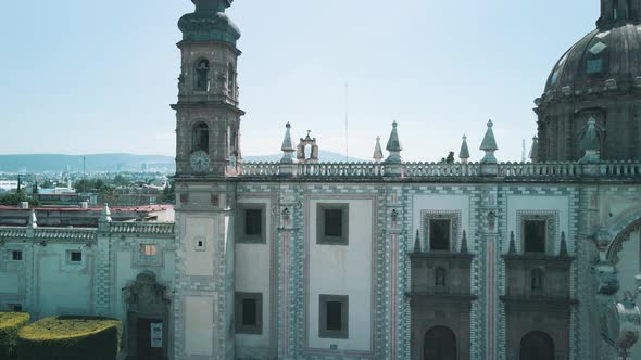 Frontal facade view of main church of Queretaro