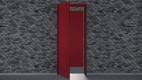 Endlessly Opening Red Doors