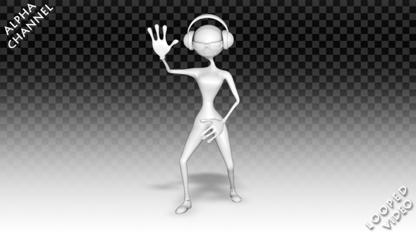 3D Woman Character - Cartoon Break Dance