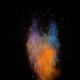 Color Powder Explosion Side View Blue Orange Yellow and Purple - VideoHive Item for Sale