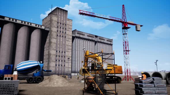 Building Construction Machinery Work alt