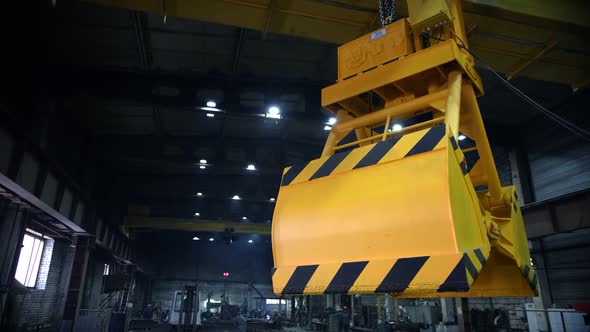 A Bucket for Tractors in the Workshop of the Plant