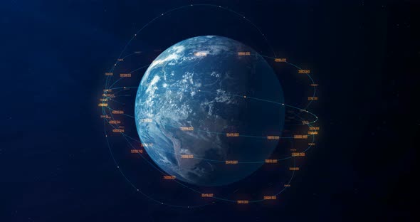 Digital Earth Connection Background 4K alt