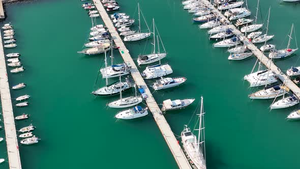 Yachts in the port