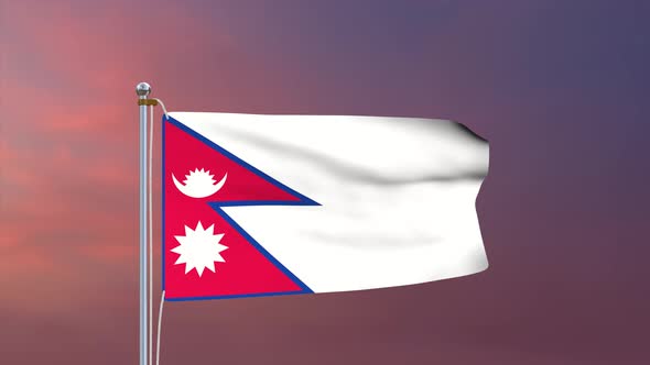 Nepal Flag 4k