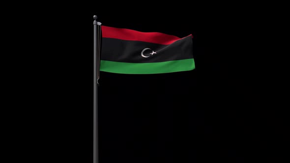 Libya Flag With Alpha 2K