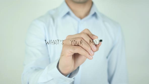 What's Your Major ?, Writing On Transparent Screen