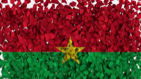 Burkina Faso Flag Breaking Rocks Transition alt