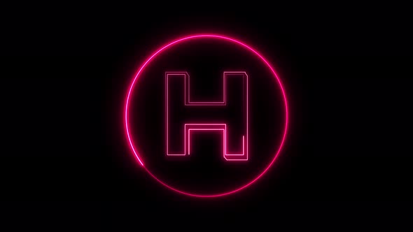 Glowing neon font. pink color glowing neon letter. Vd 479