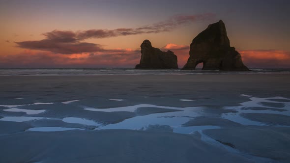 Morning on beautiful empty beach