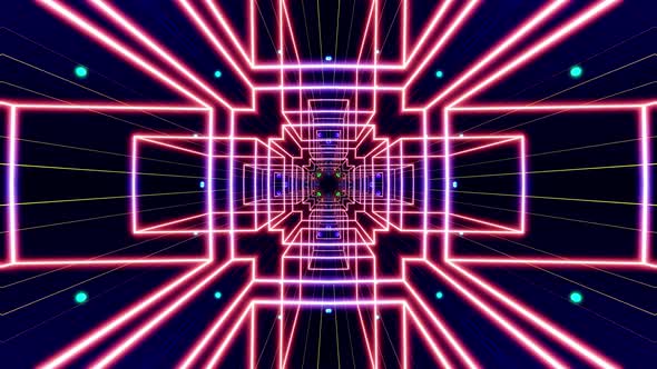 Vj Loop Fly Through 3d Space Net Kaleidoscopic Structure