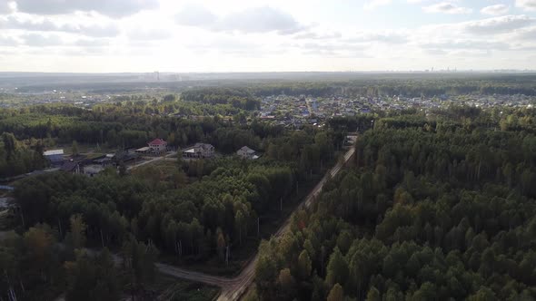 Aerial view of Houses in the woods 09
