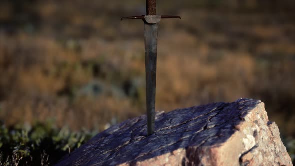 Famous Sword Excalibur of King Arthur in the Rock alt