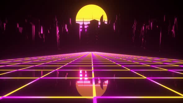 3D Retro Futuristic Synthwave