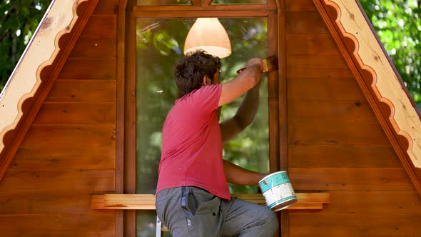 Wooden House Painting