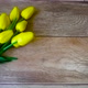 Bouquet of Yellow Tulips on a Background of Dark Wooden Boards - VideoHive Item for Sale