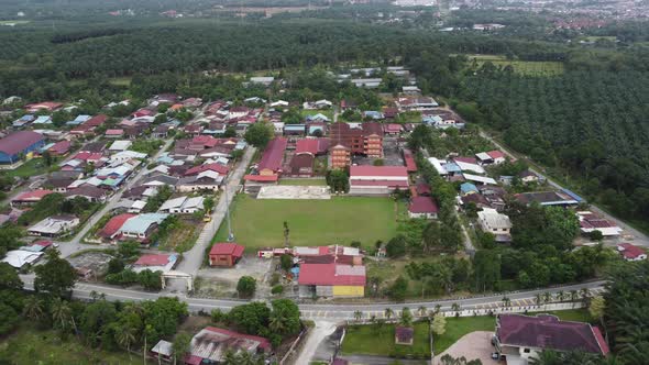 Aerial view Sungai Lembu village