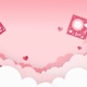 Happy Valentines Day Above The Clouds Moving Kites and Hearts - VideoHive Item for Sale