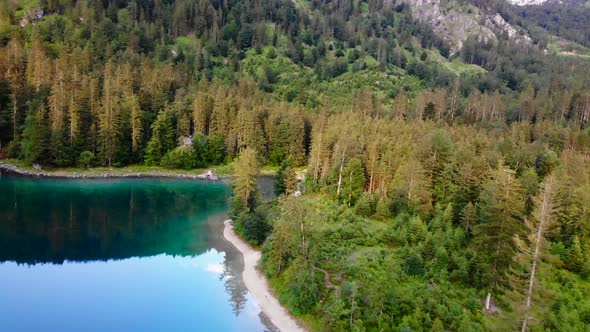 Beautiful Summer Landscape on the Lake Ödsee in the Mountains in Upper Austria Salzkammergut