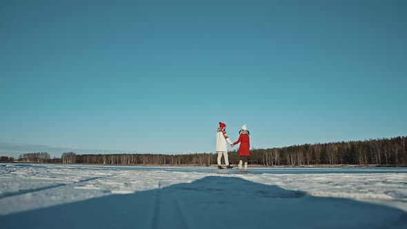 Christmas Eve and Love Between Two People Kissing and Hugging