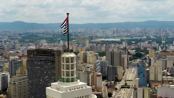 Cityscape of Sao Paulo Brazil. Stunning landscape of downtown district city.