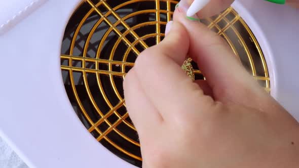 Female Hands Making Manicure