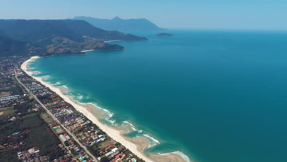 Tropical summer beach. Brazilian beach tourism landmark.