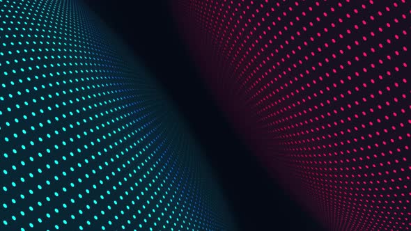 Abstract Colorful Technology Dotted Wave Background Loop 4k alt