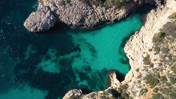 The Cala Varques lagoon in Mallorca