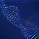 DNA Helix Turning Around on Blue Background - VideoHive Item for Sale
