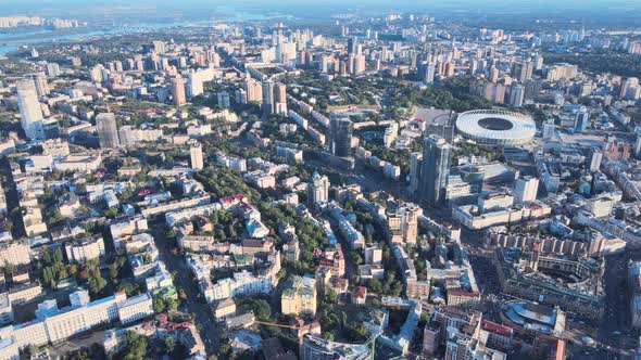 Aerial View of Kyiv By Day. Ukraine