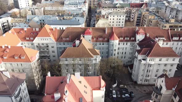 Aerial Riga architecture view