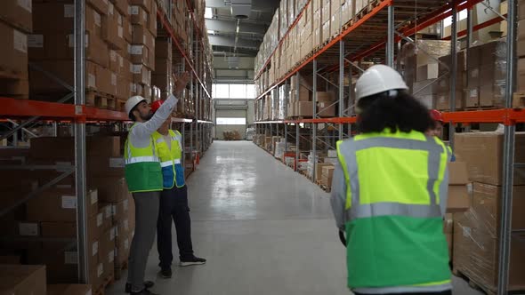 Playful Woman Warehouse Worker Riding Pallet Truck