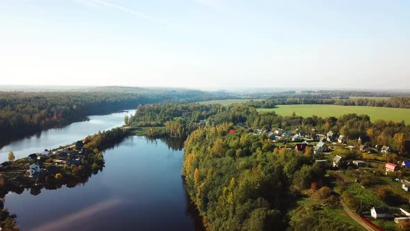 Zapadnaya Dvina River And Lushchyha Village  03