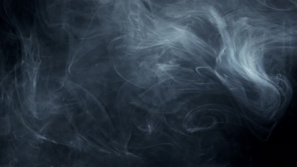 Smoke, Steam Explosion Abstract Black and White