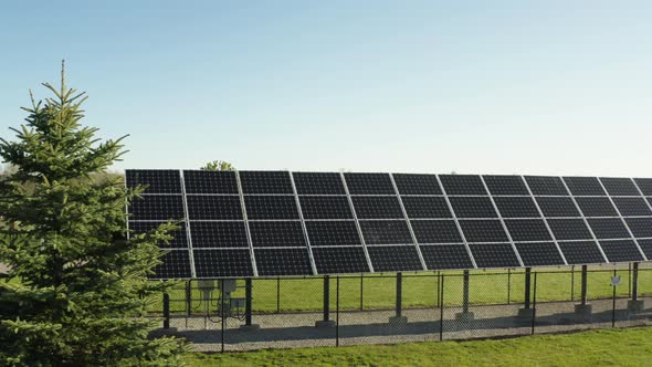 Aerial Drone Shot of the Solar Panels