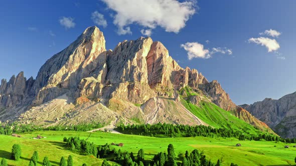 Passo delle Erbe in Dolomites, view from above