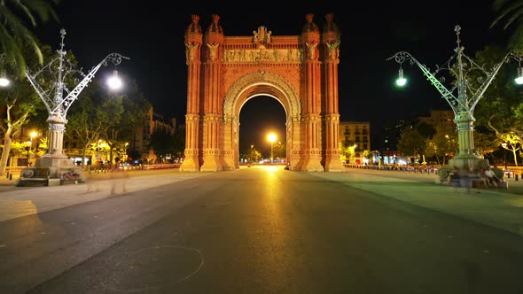 Arch of Triumph in Barcelona, Spain