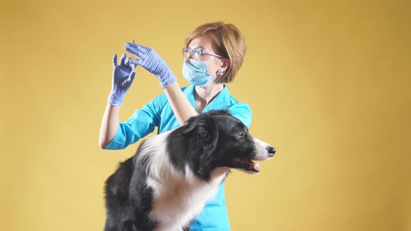 the Rabies Vaccine. Woman Is Going To Vacccine in the Medical Center