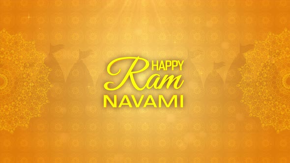 4k Beautiful Ram Navami Background with 3d text