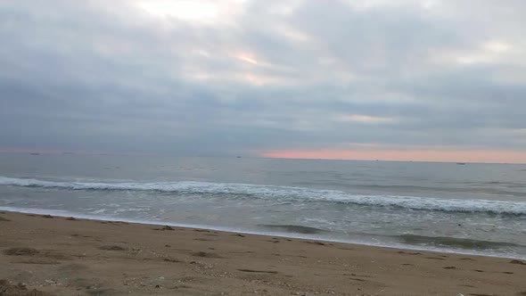 Sunset and sunrise at Beach. Landscape view of ocean during sunrise and sunset. amazing sunset view